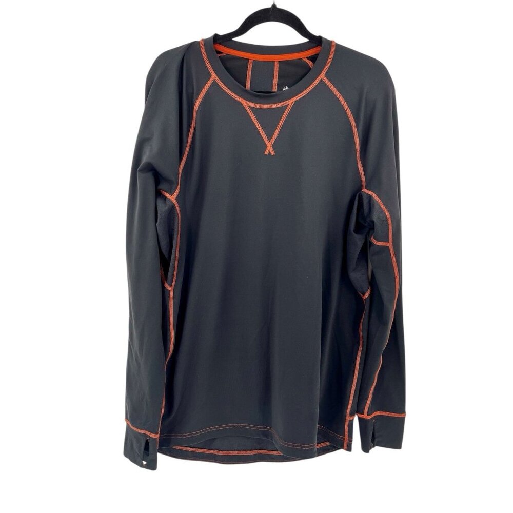 ALASKAN HARDGEAR Men's Black Crew Neck Long Sleeve Polyester/Spandex Baselayer L